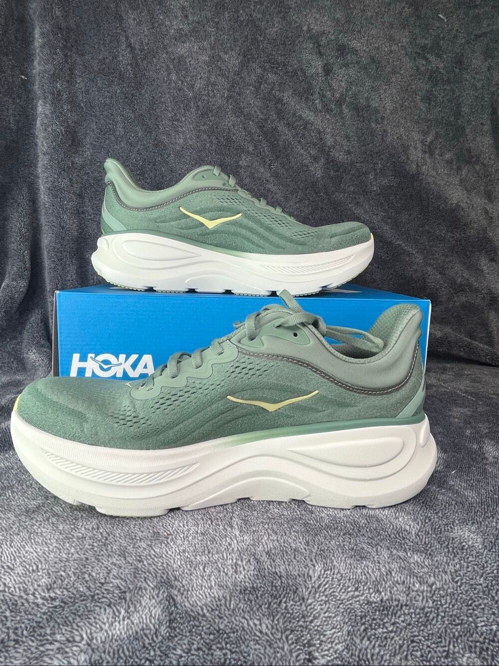NIB Hoka Bondi 9 Men's Size 10 (US 10D / EU 44) SNTF Green Running Shoes - Picture 2 of 7